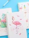 Random Flamingo Cover Spiral Notebook 1pc