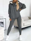 Women Plus Size Hooded Casual and Comfortable Sweatshirt Two-piece Suit