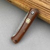 Exquisite Handcrafted Stainless Steel Pocket Knife with Wooden Handle and Damascus Blade