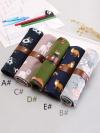 Animal Print Roll Up Pencil Bag 1pc