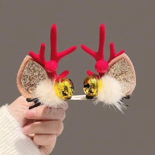 (🎅EARLY CHRISTMAS SALE - 48% OFF) Reindeer Antlers Xmas Hair Clip ⚡ BUY 4 GET EXTRA 10% OFF