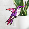 🎖️Stained glass hummingbird plant pot decorative bird shaped sun catcher beautiful handmade gift,💕 add charm to plants and windows