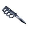Motifs Knuckle Duster Wooden Handle Folding Knife Defense EDC
