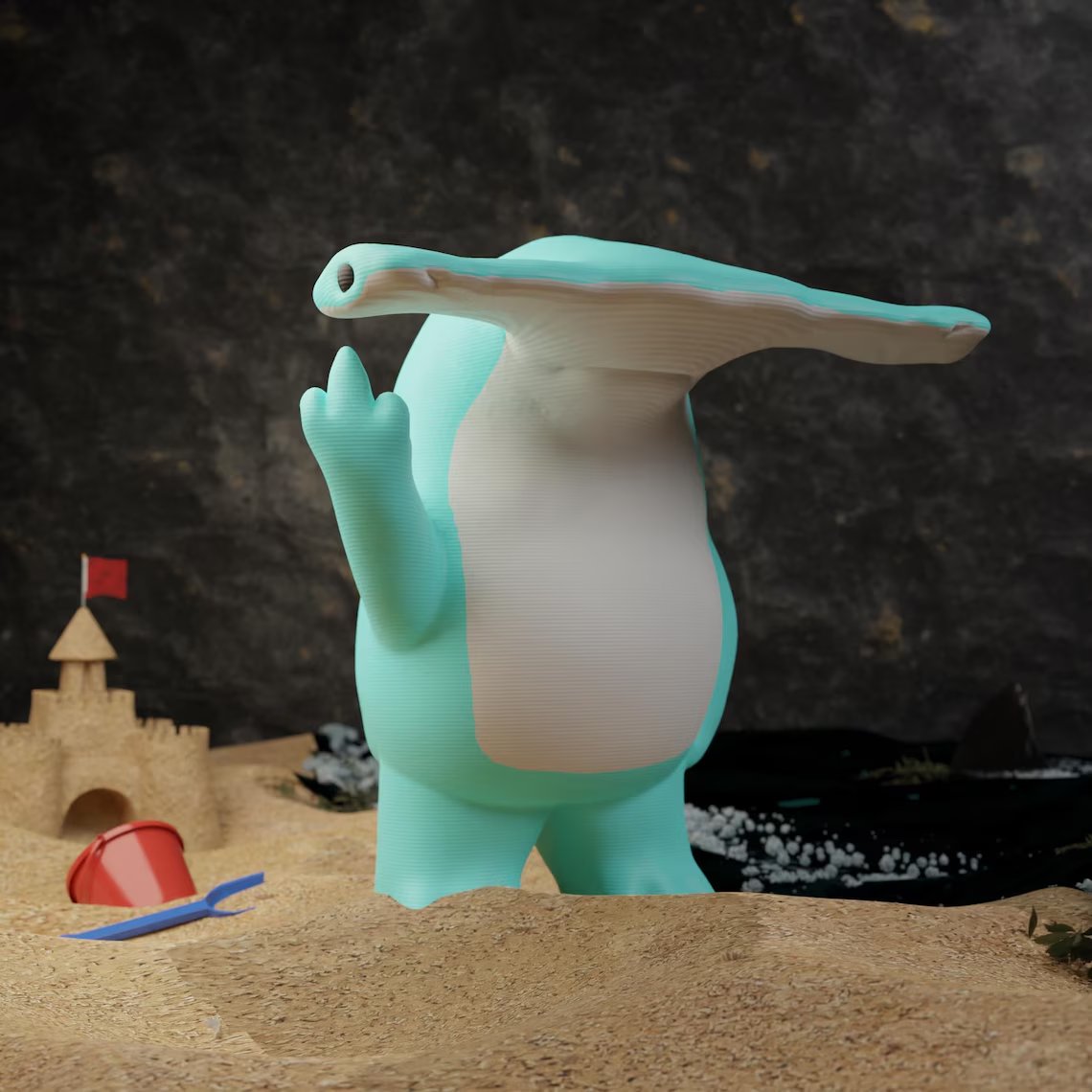 Middle Finger Animal Statue - Funny Desk Decor