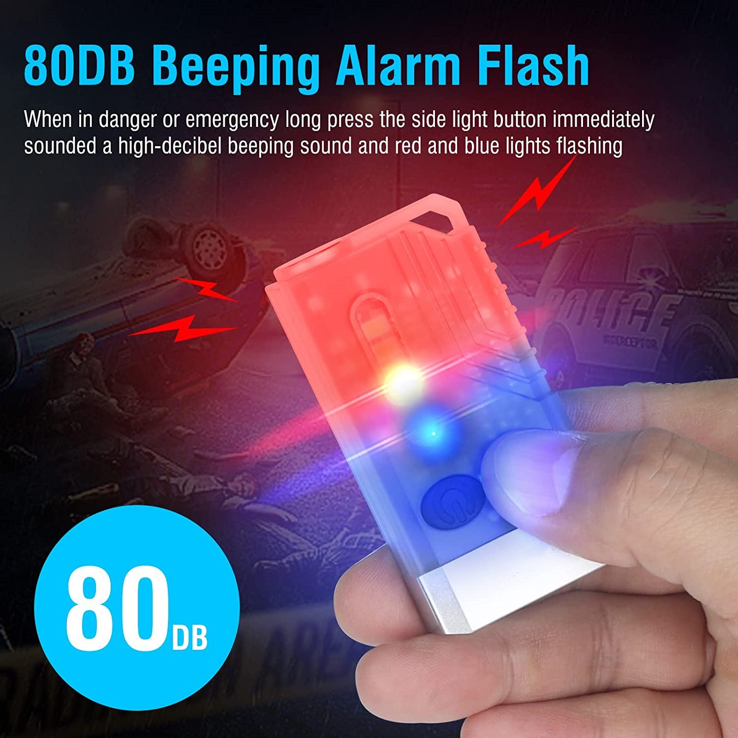 💕LAST DAY 49% OFF -🔥Small Powerful EDC Flashlight with Red UV Blue Light - Super Bright 1000 Lumens