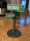 LAST DAY 50% OFF🔥 Fxxk Around/Find Out Mini Street Sign Desk Decoration | Funny Desk Gift