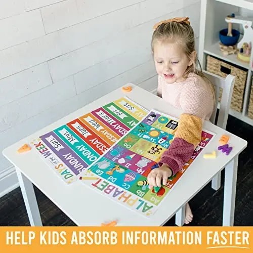 16-Pack Vibrant Educational Posters for Classroom & Homeschool