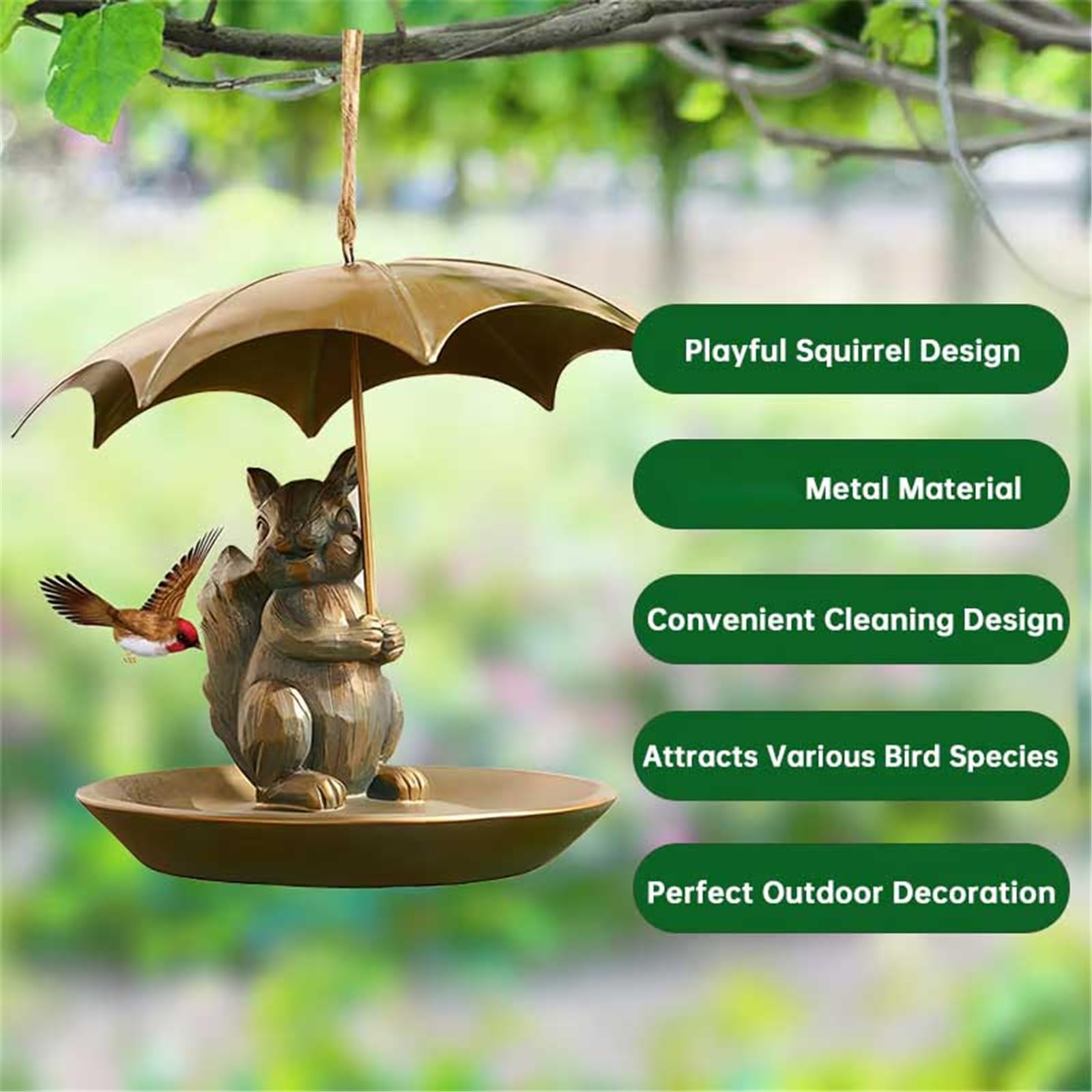Father's Day Sale 50% Off🐦Girl Next Door Animal Bird Feeder with Umbrella