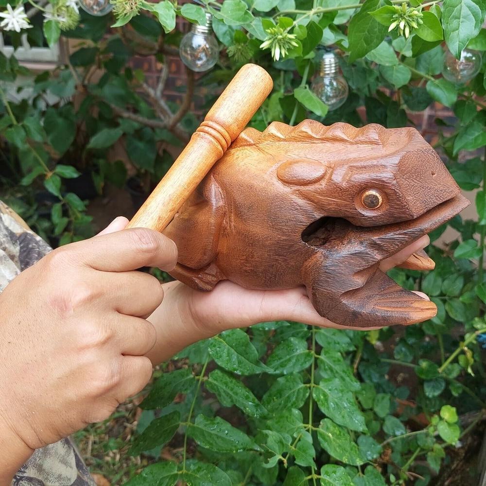 🐸100% Handmade Wooden Frog Guiro Rasp - Musical Instrument(𝐂𝐡𝐚𝐝 𝐒𝐦𝐢𝐭𝐡 𝐇𝐚𝐧𝐝𝐦𝐚𝐝𝐞®)