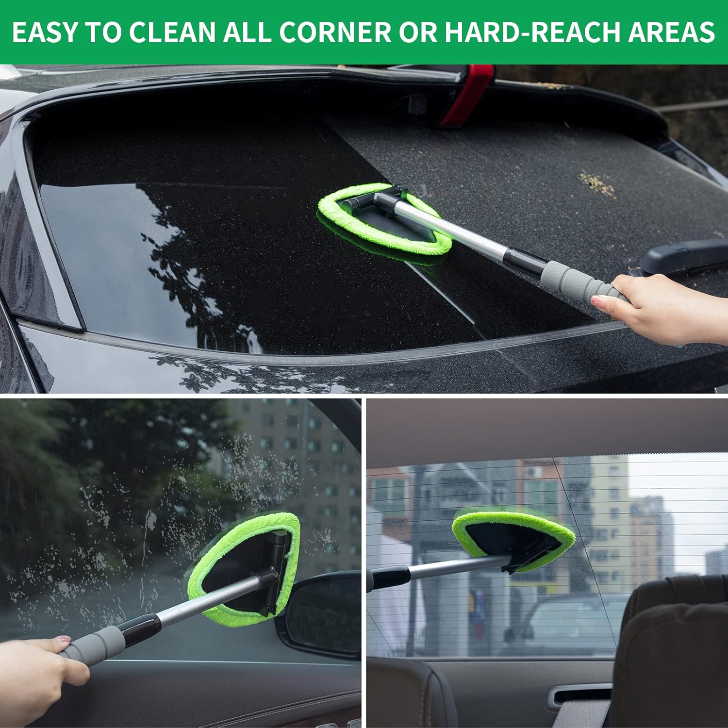🔥Last Day Promotion 50% OFF🔥Microfiber Car Windshield Cleaning Tool with Extendable Handle
