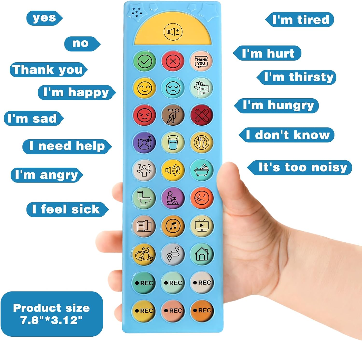 ⏰LAST DAY SALE 50% OFF💥AAC Device for Autism, Non Verbal Communication Tools for Speech Therapy & Stroke Rehab