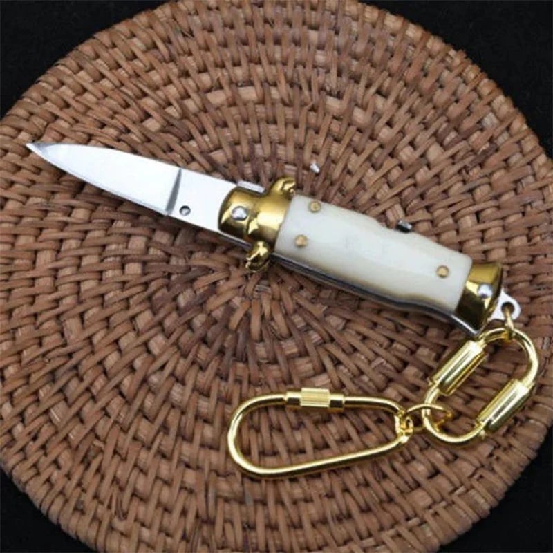 Mini Italian Stiletto Switchblade Knife With Key Chain