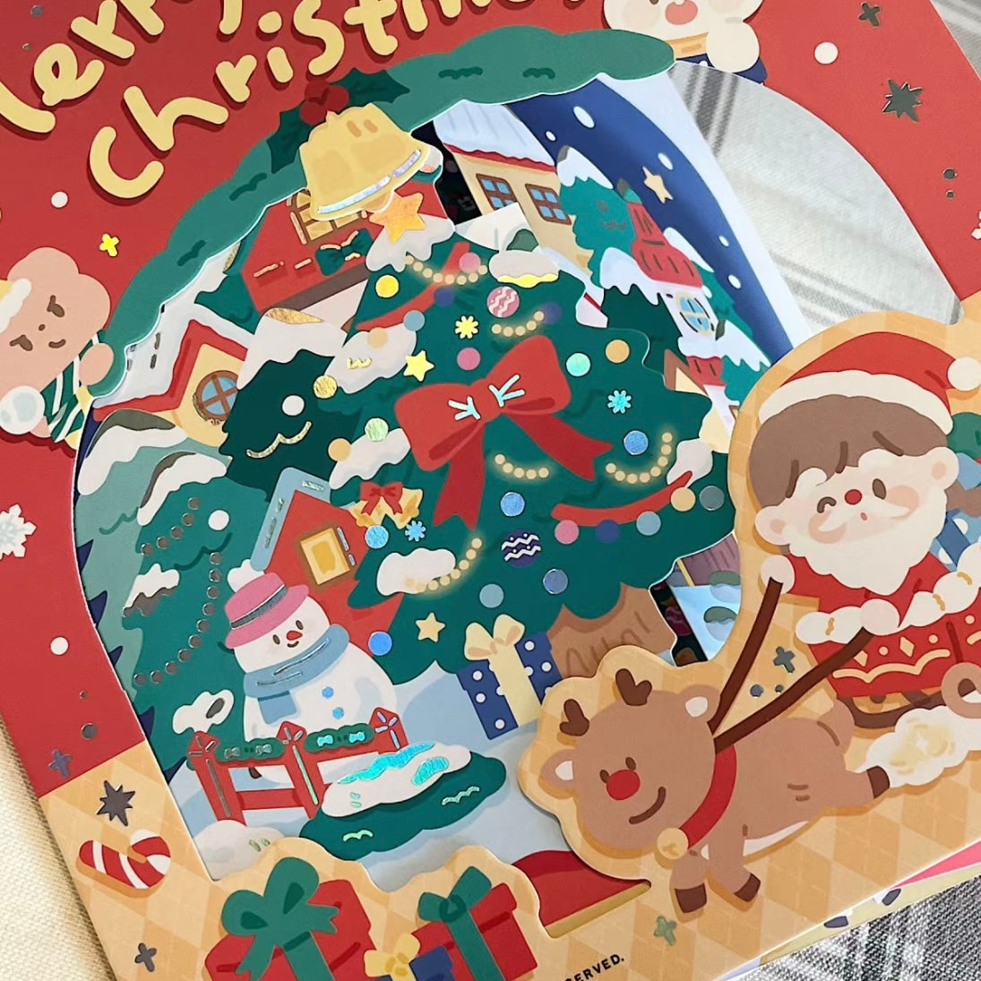 DIY Merry Christmas Sticker Scene Card