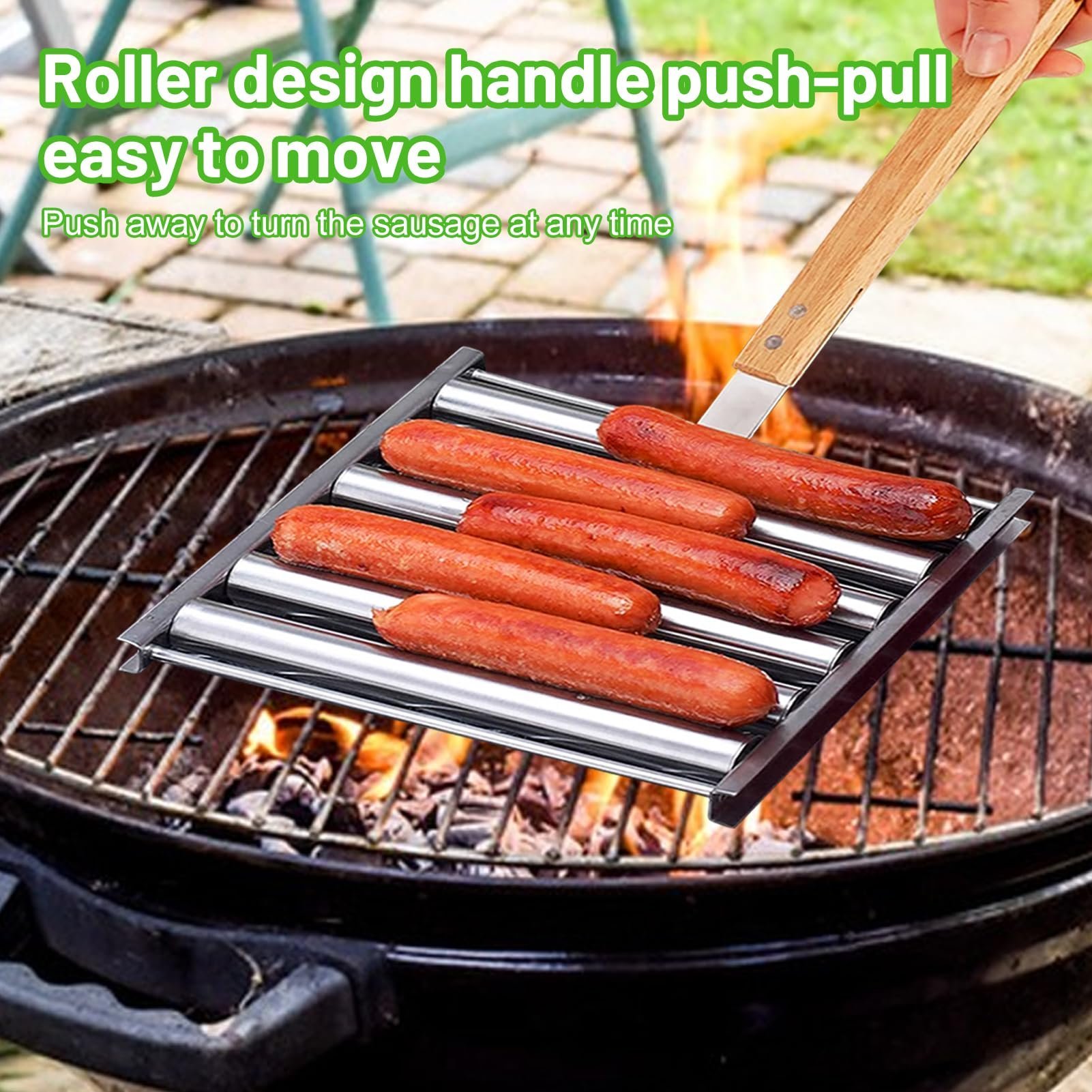 🔥 49% OFF🔥-Hotdog Roller Stainless Steel Sausage Roll Rack