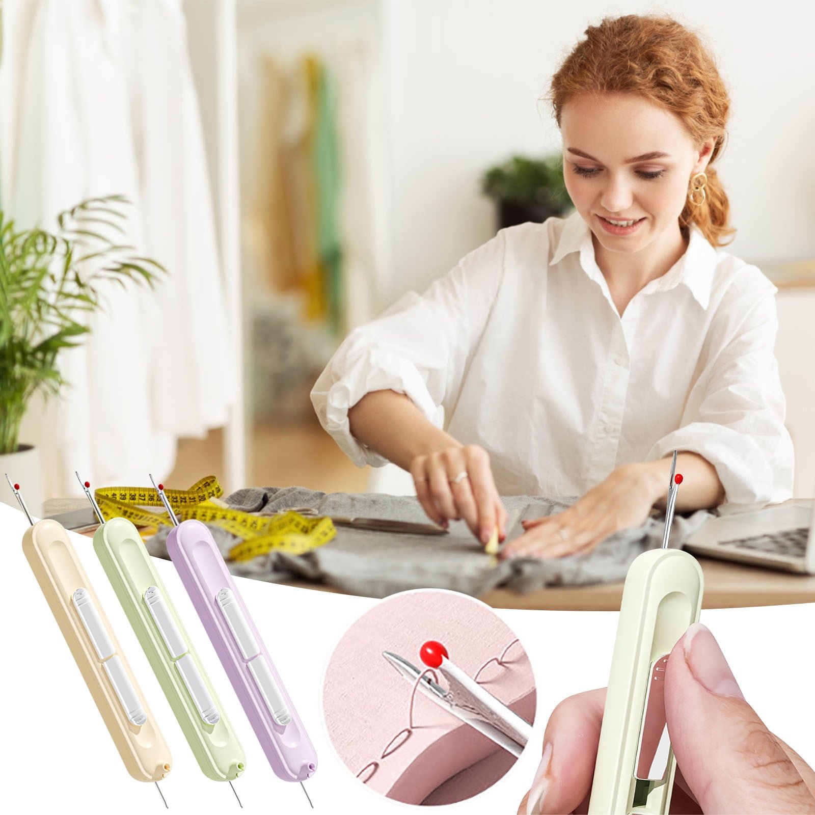 ❤️Gift ideas for Mother's Day 🤩Automatic Needle Threader, 2 in 1 Threading and Thread Removal Tools
