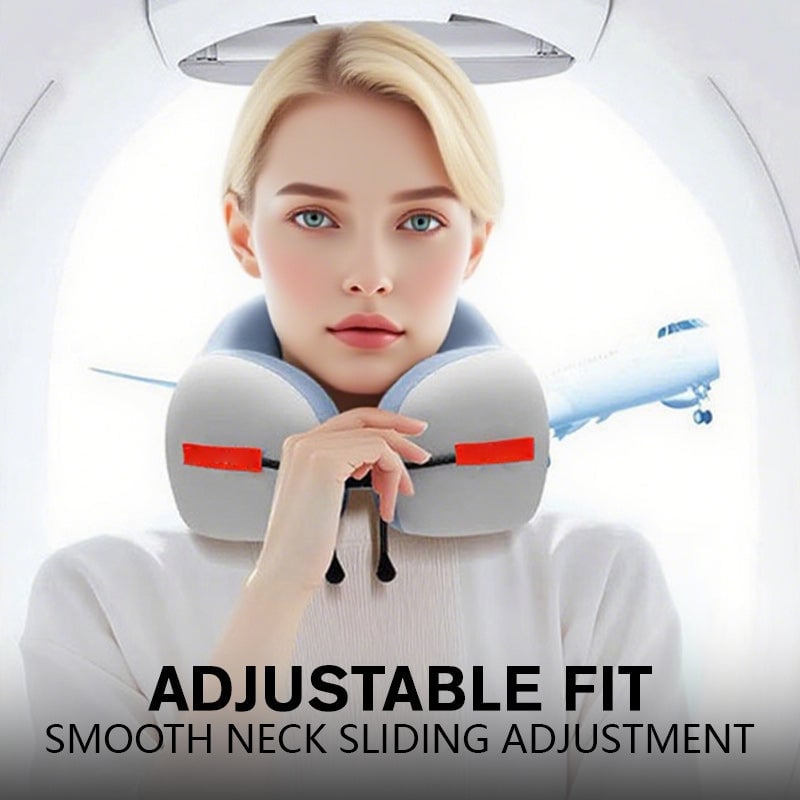 ⏰ Today Only – 49% OFF 🎁 Ergonomic Memory Foam U-Shaped Travel Neck Pillow