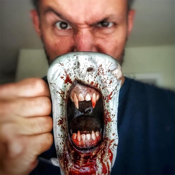 💝Last day discount-75%Off💝Handmade Gothic Vampire Half Face Mug