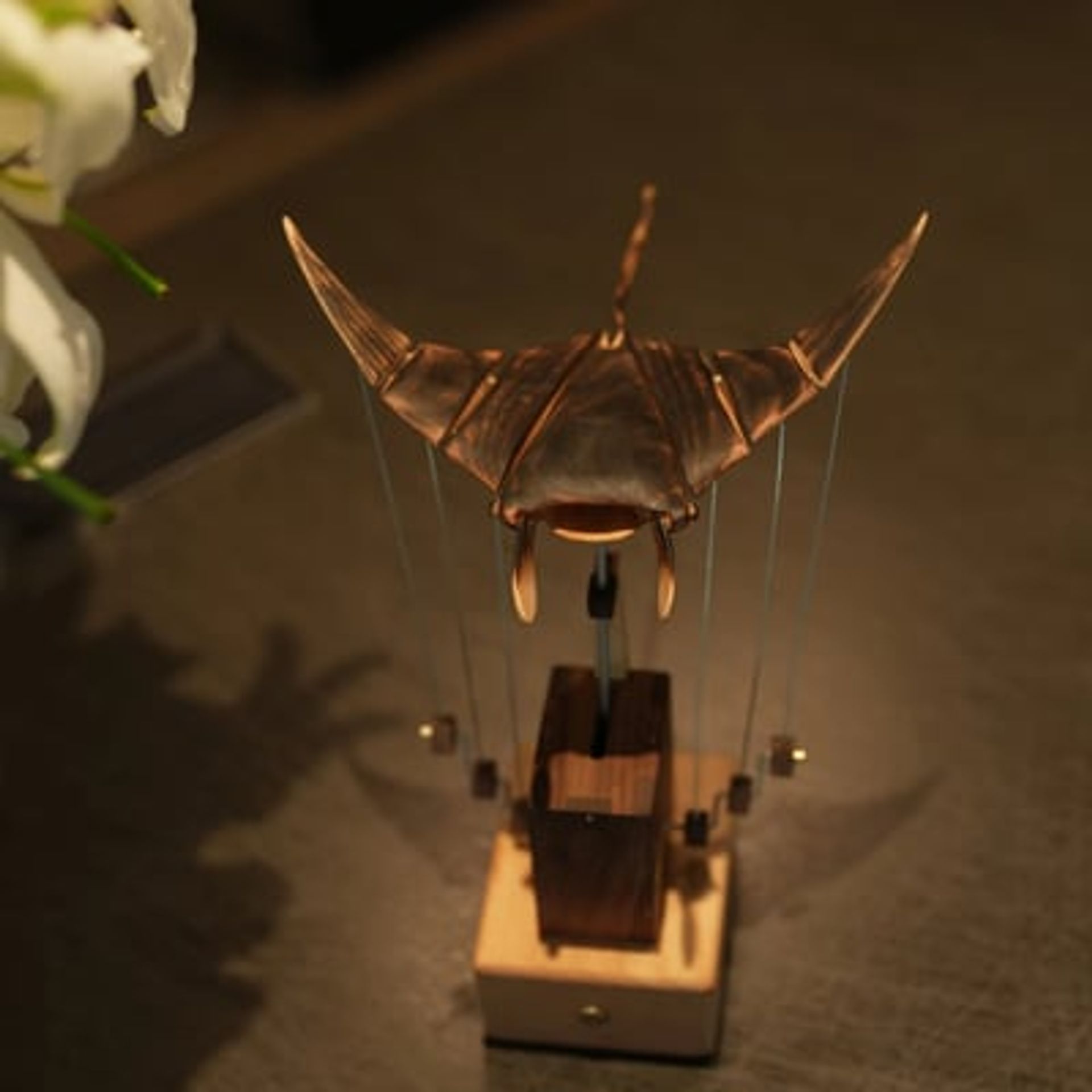 💥LAST DAY SALE 50% OFF💥Handmade Wooden Electric Bionic Manta Ray Ornament⚡BUY 2 FREE SHIPPING