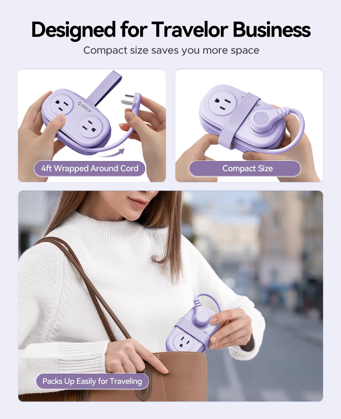 🎁TikTok Last Day Sale - 70% OFF🔥4FT Travel Power Strip with 4 AC Outlets