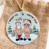 (🌲Early Christmas Sale- SAVE 48% OFF)Funny Santa Couple Ceramic Ornament--buy 5 get 5 free & free shipping（10pcs）