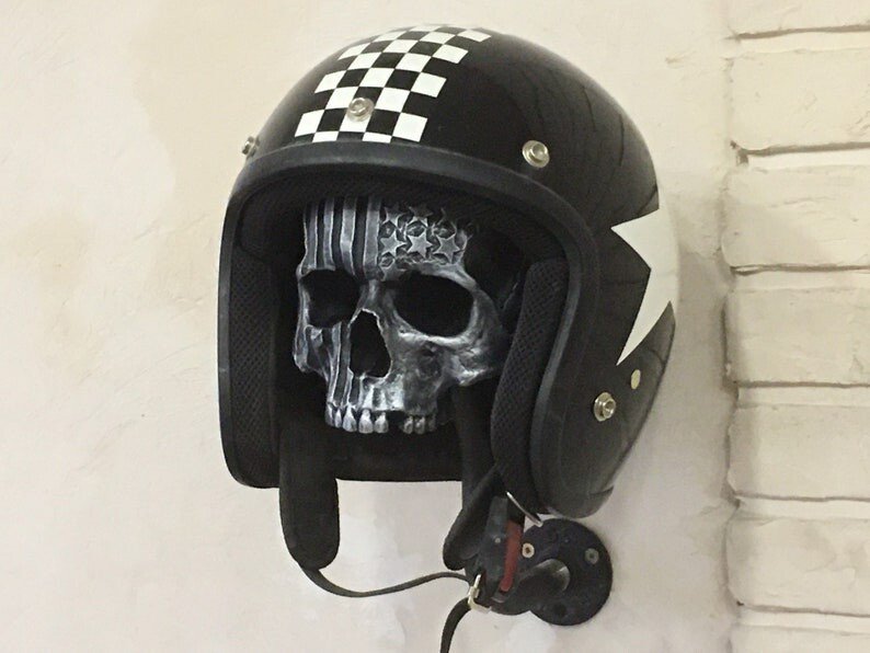 (🔥Hot Sale-40% OFF)☠️Motorcycle skull helmet holder-BUY 2 FREE SHIPPING