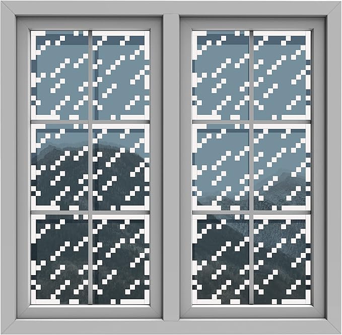 👾Pixelated Glass Window Stickers