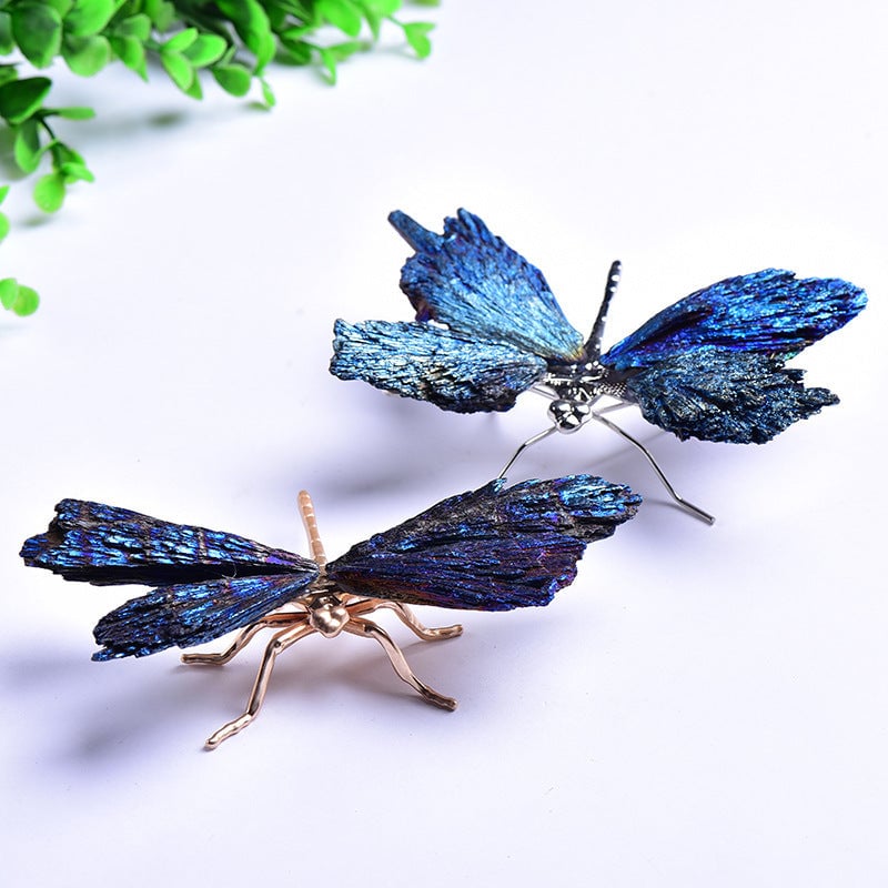 💜🦋AURA TOURMALINE KYANITE DRAGONFLY