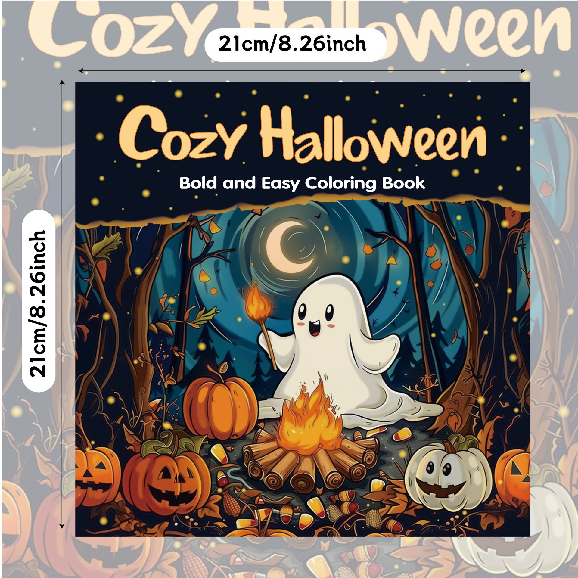 🎁TikTok Last Day Sale - 70% OFF🔥Halloween Colouring Book 🎨: 24 Cute Designs for Relaxation & Fun – Great Gift! 👻