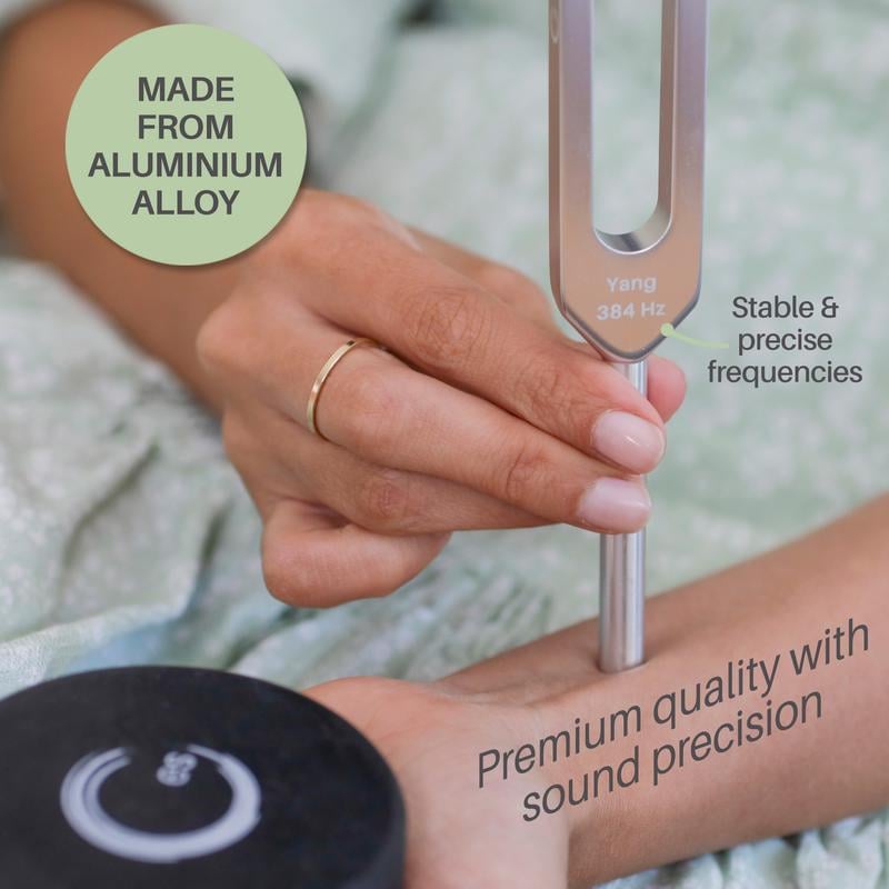 🎄TikTok Christmas Sale -70% OFF✨Resonance Sound Healing Tuning Fork Set – 128Hz, 136.1Hz, 256Hz, 384Hz with Activator