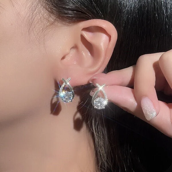 🔥Mother's Day PromotionF-Diamond Round Stud Earrings