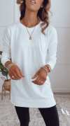 Women Round Neck Casual Solid Color Top