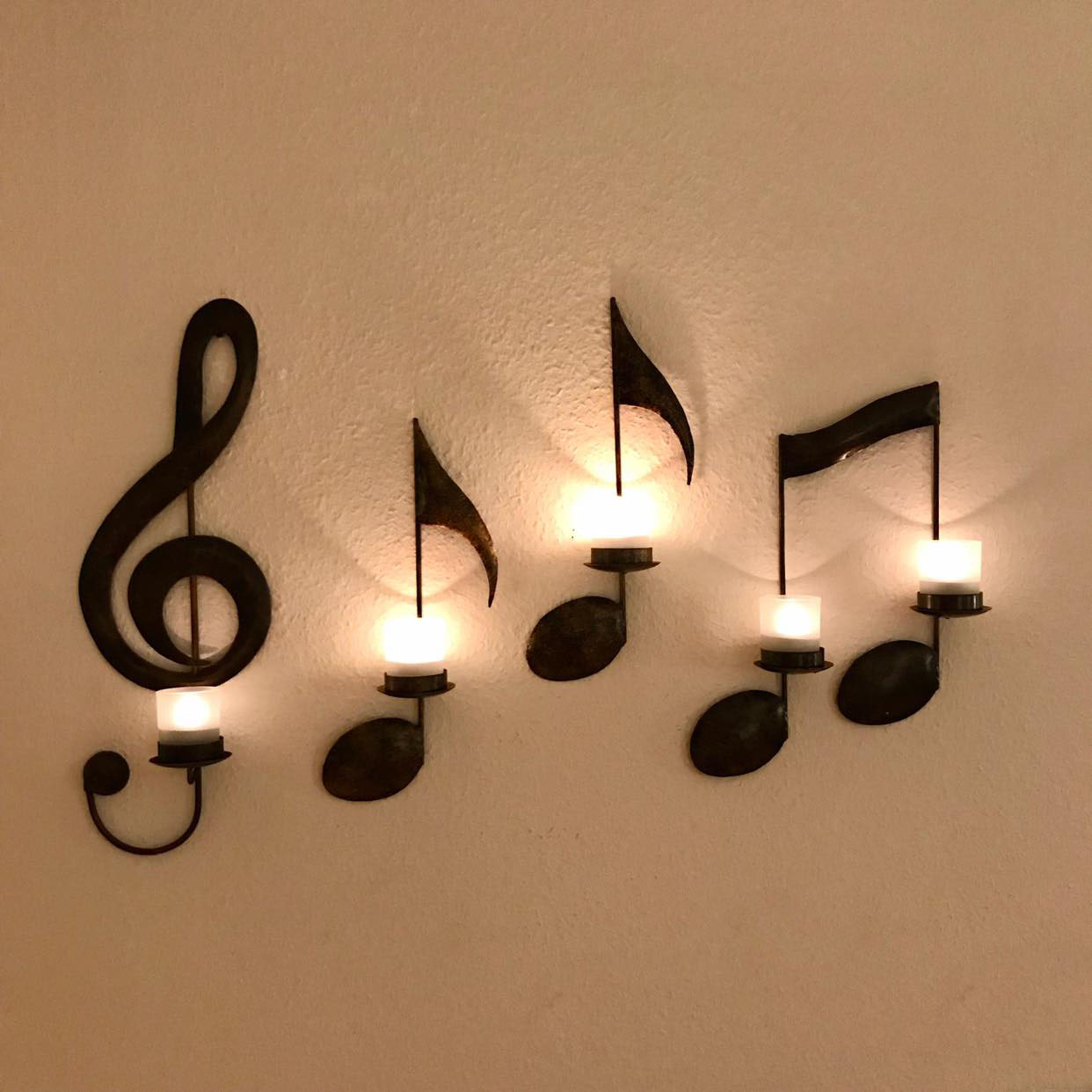 🎁LAST DAY 65% OFF🔥 Musical Notes Wall Candlestick Holders🔥Set of 4 Save 7$ & Free Shipping