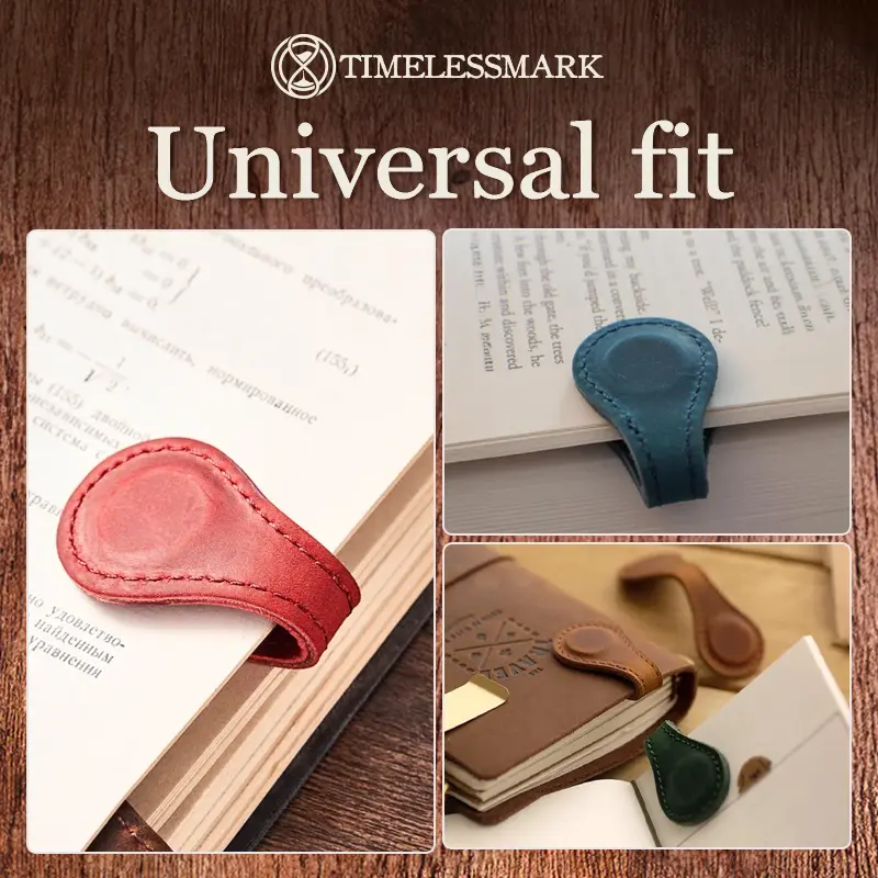 TimelessMark - LAST DAY SALE 70% - Magnetic Leather Bookmark