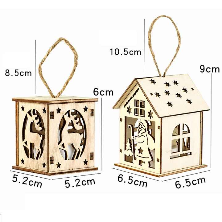 🎄Ealy Christmas Sale 49% OFF✨Christmas LED Wood House Ornaments Eco-friendly Glowing