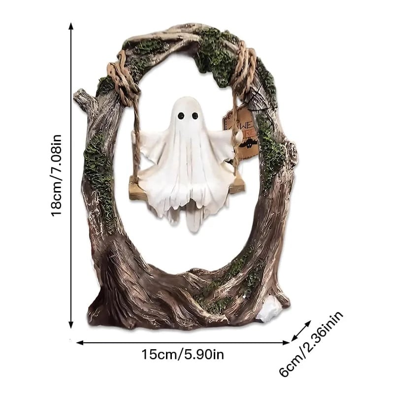 🔥Early Halloween Offer👻2025 Oncandforal®Swinging Shadows: Ghost on a Tree Swing