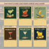 📅2025 Cocktail Art Wall Calendar