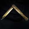 🌹 Handcrafted Rose-Inlaid Folding Blade