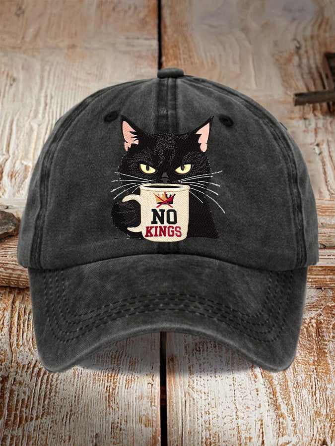 Unisex Washed Cotton Hat Without King Cat