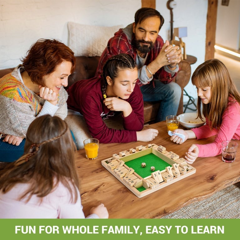 🎁TikTok Last Day Sale - 70% OFF🎁SHUT THE BOX-WOODEN DICE BOARD GAME