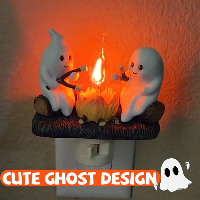 👻Halloween 🔥spooky bonfire flashing night light