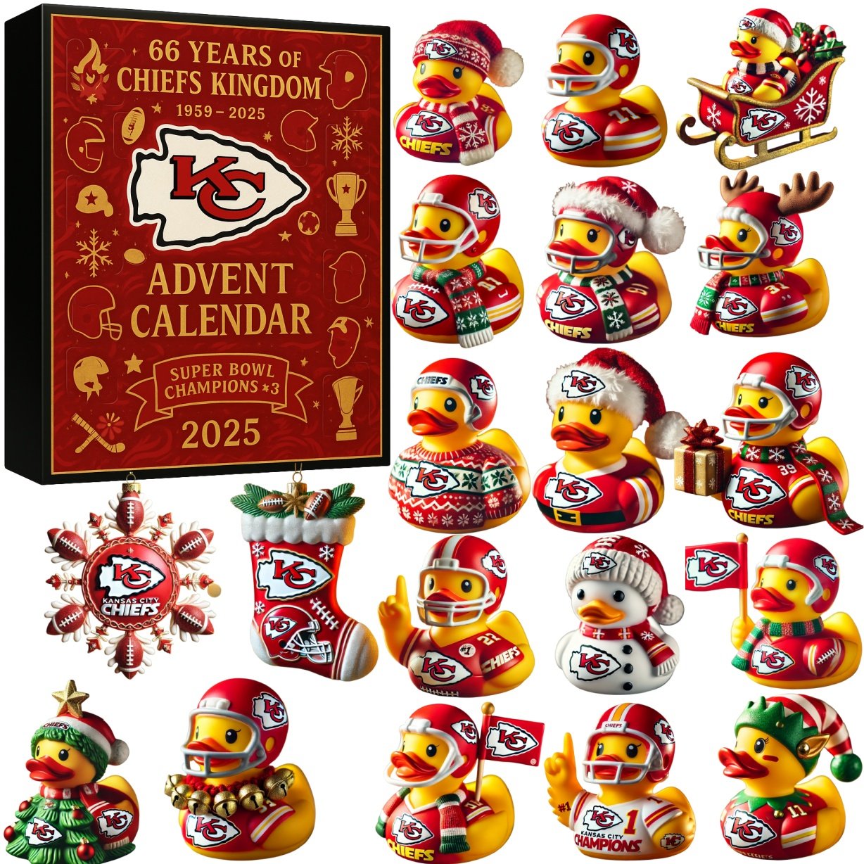 🔥Last Day 50% OFF -🎄Kansas City Chiefs Anniversary Advent Calendar