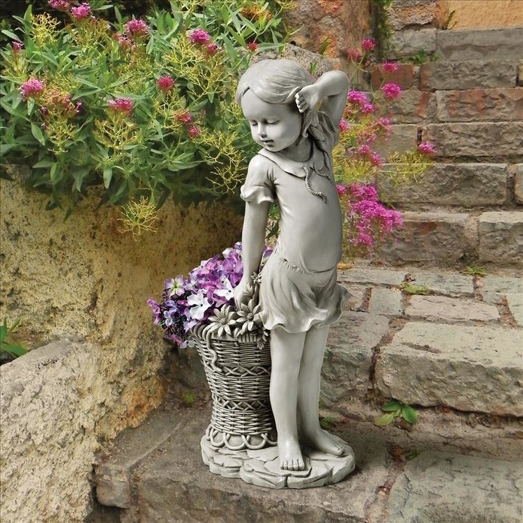 Embrace Childhood with Frances, the Flower Girl Statue