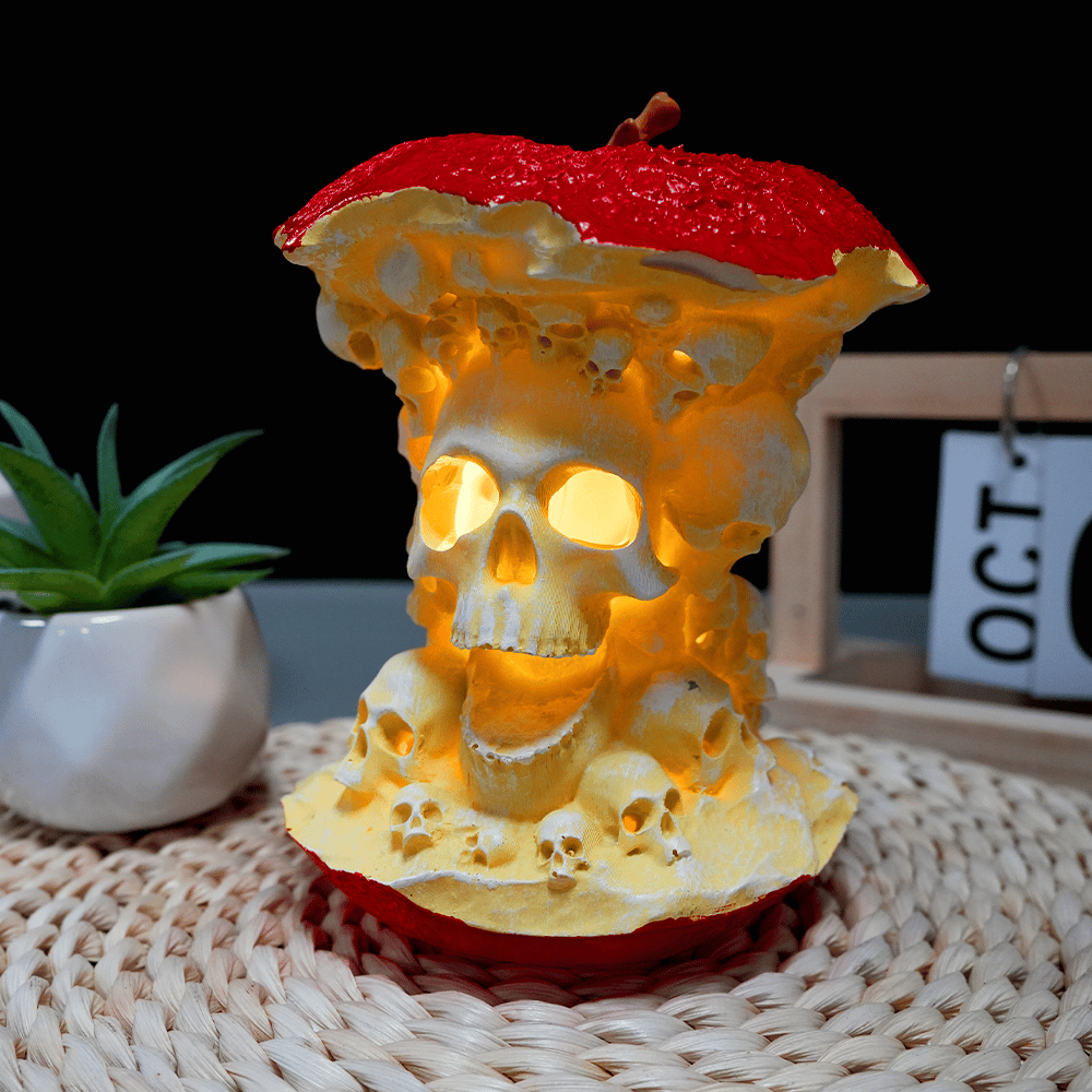 🍎LAST DAY SALE 50% OFF💀Skull Apple Lamp⚡Buy 2 Free Shipping