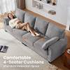 Corduroy Sectional Couch with Ottoman Chaise, L Shaped 4-seat Sofa for Living Room, Apartment, Lounge, Modern Armrest Neck Support Furniture