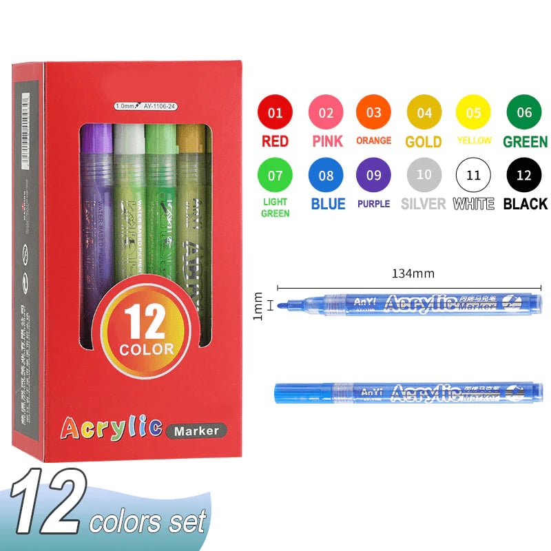 🔥Last Day Promotion- High Pigmented Acrylic Paint Markers