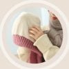 Integrated hand-woven Ear Protection Windproof hat scarf——cold-proof -30℃