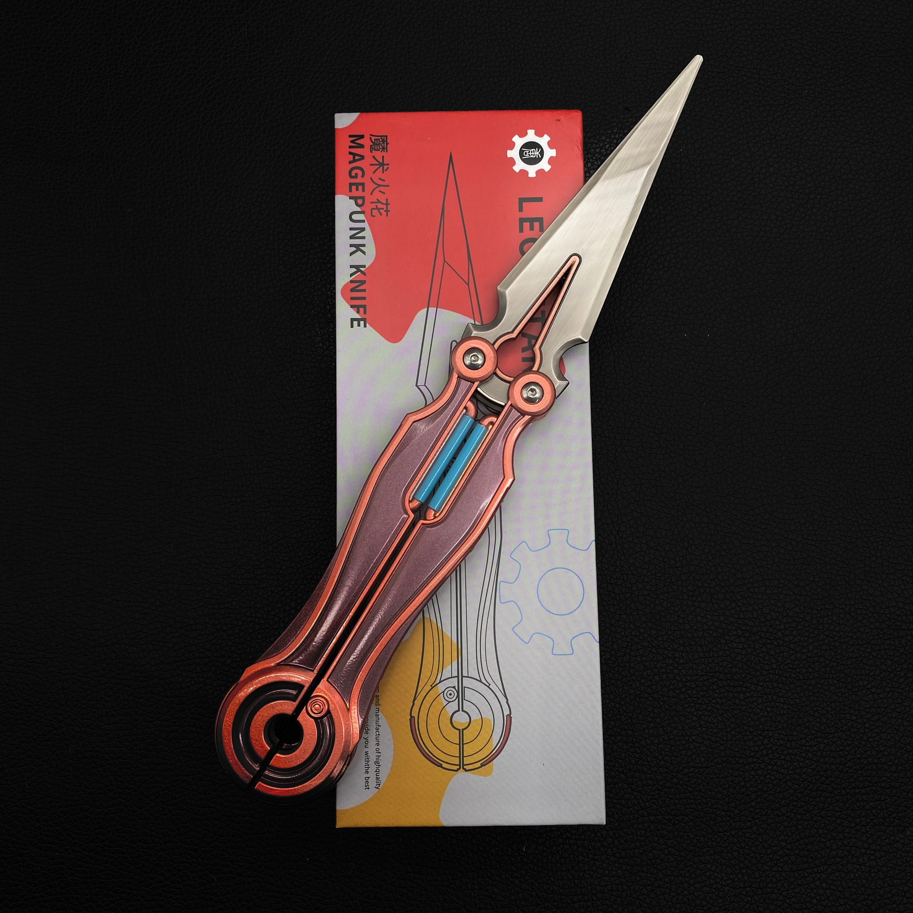 Metal Magepunk 3.0 Sparkswitch Knife Dull Blade Replica For Display