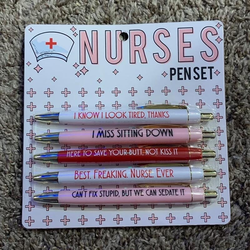 (🌲Early Christmas Sale- 50% OFF) Funny Nurses Pens Set