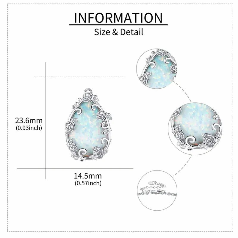 Lucky Rose Opal Necklace