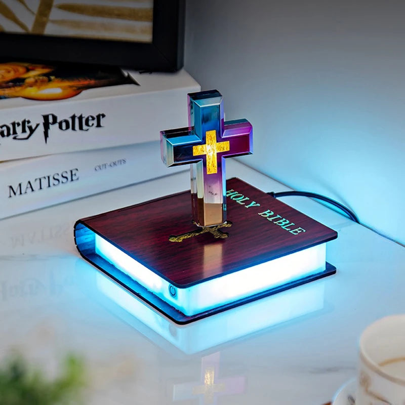 Limited Edition - Levitating Cross Bible Lamp